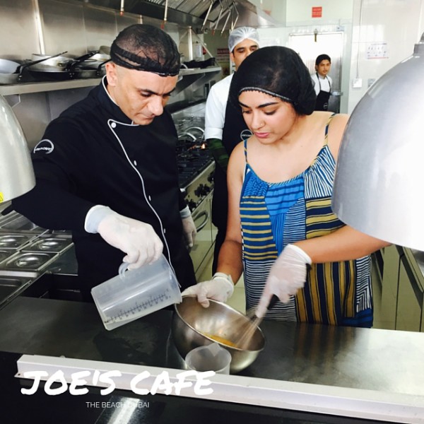Namrata and Chef Melad of Joe's Cafe Dubai