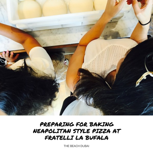 Prepatring dough at Fratelli La Bufala Dubai