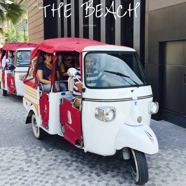 Tuc-tuc ride at The Beach Dubai Marina